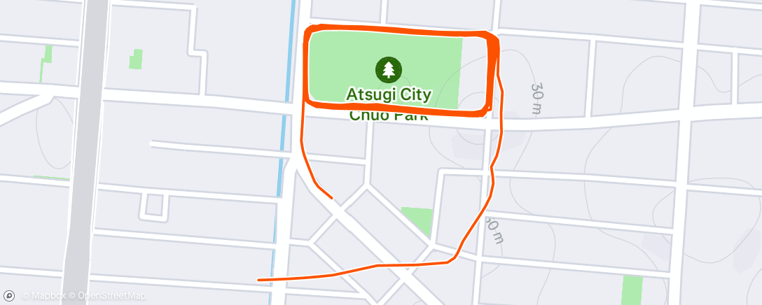 Map of the activity, Morning Run