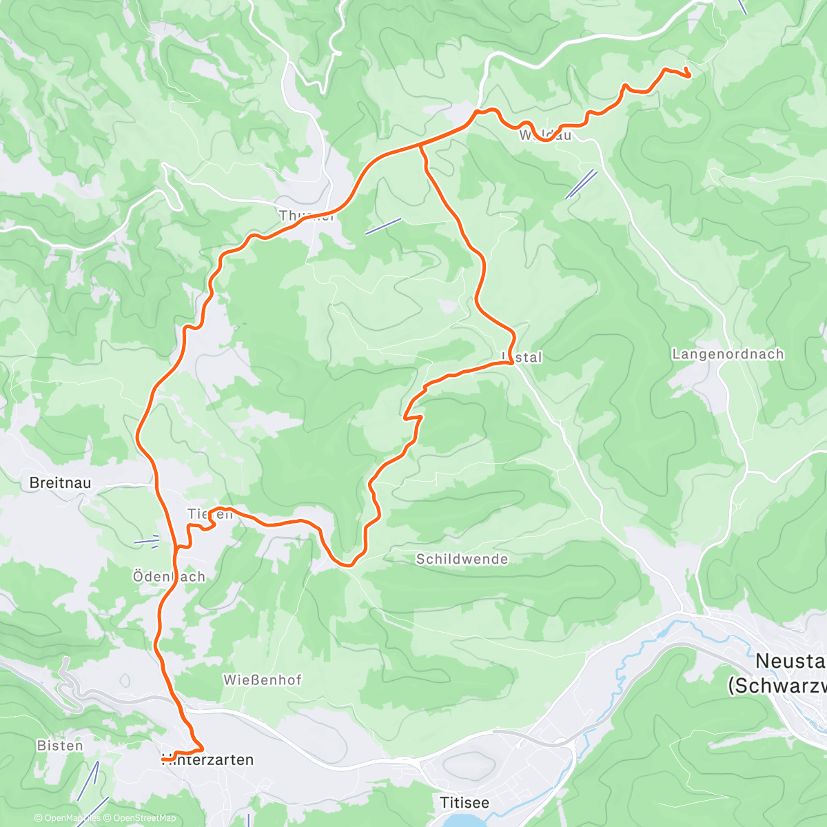 Map of the activity, Afternoon Mountain Bike Ride
