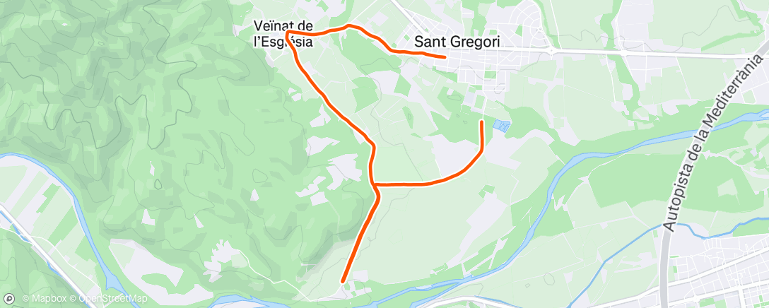 Map of the activity, Cramming for a 10k next weekend!