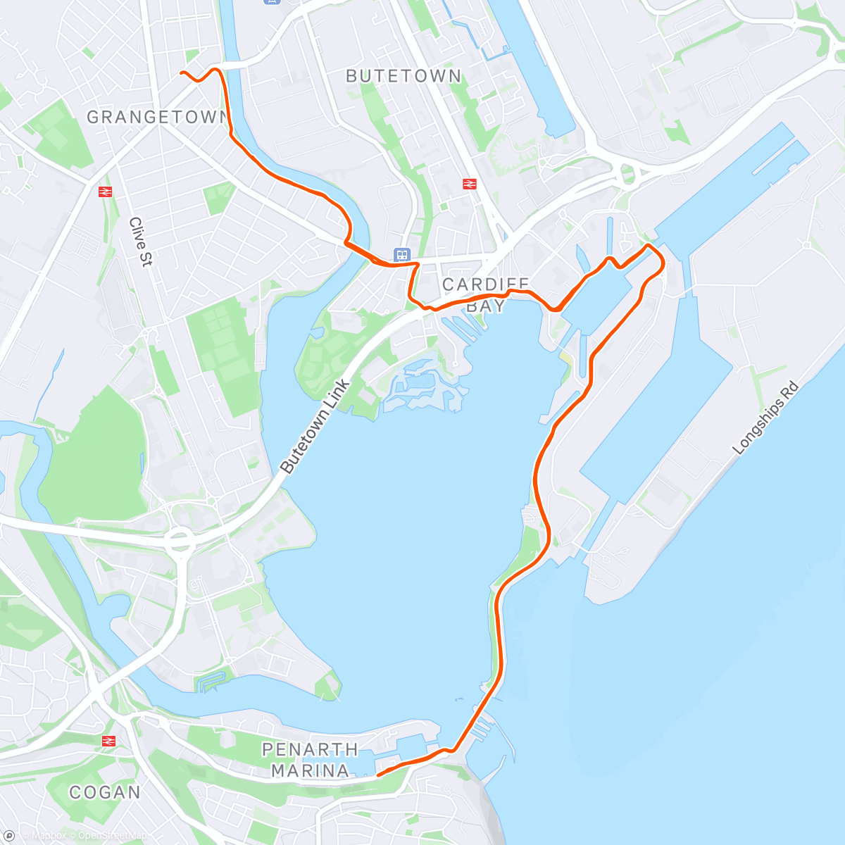 Map of the activity, Morning Run