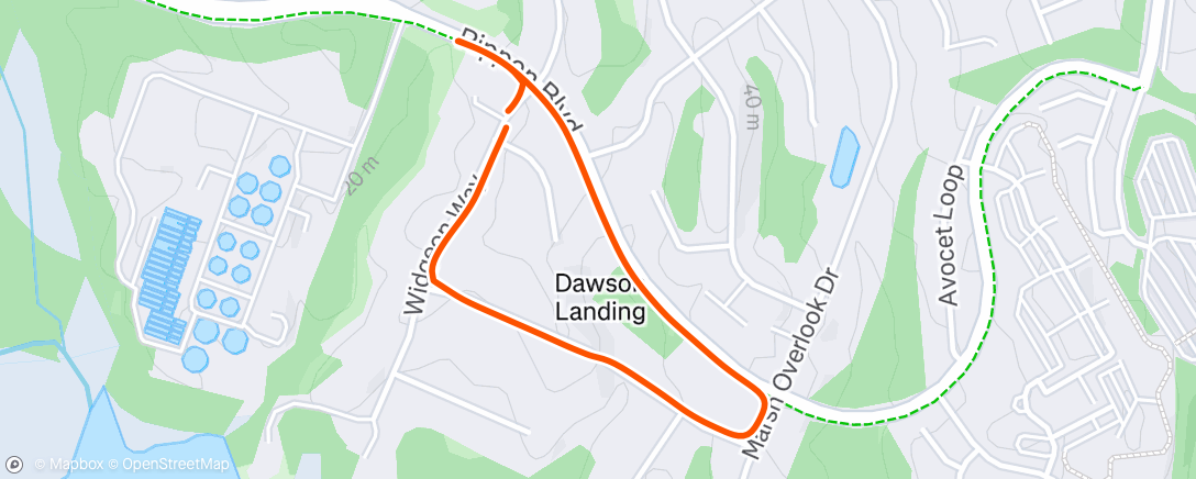 Map of the activity, Morning Walk