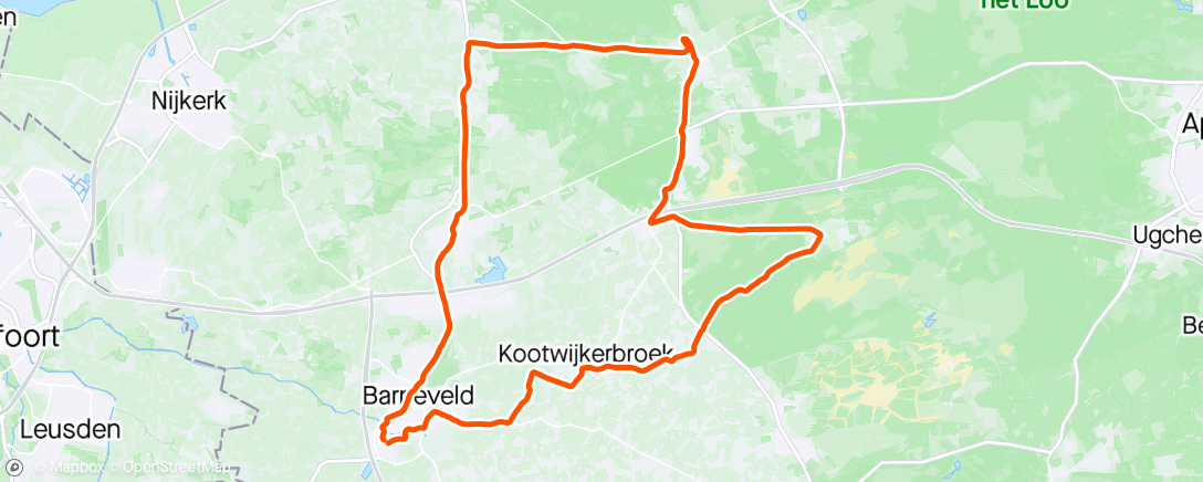 Map of the activity, Eerste ronde met de bikers in 2024