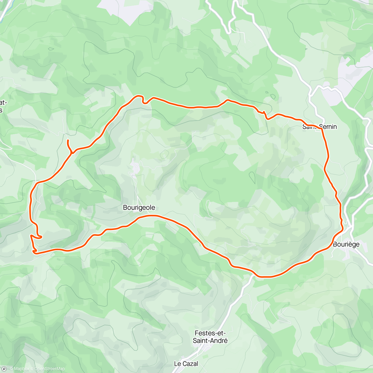 Map of the activity, Trail dans la contrée du razès