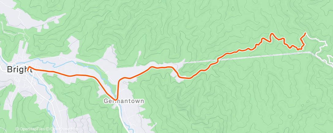 Map of the activity, Tawonga Gap / easy