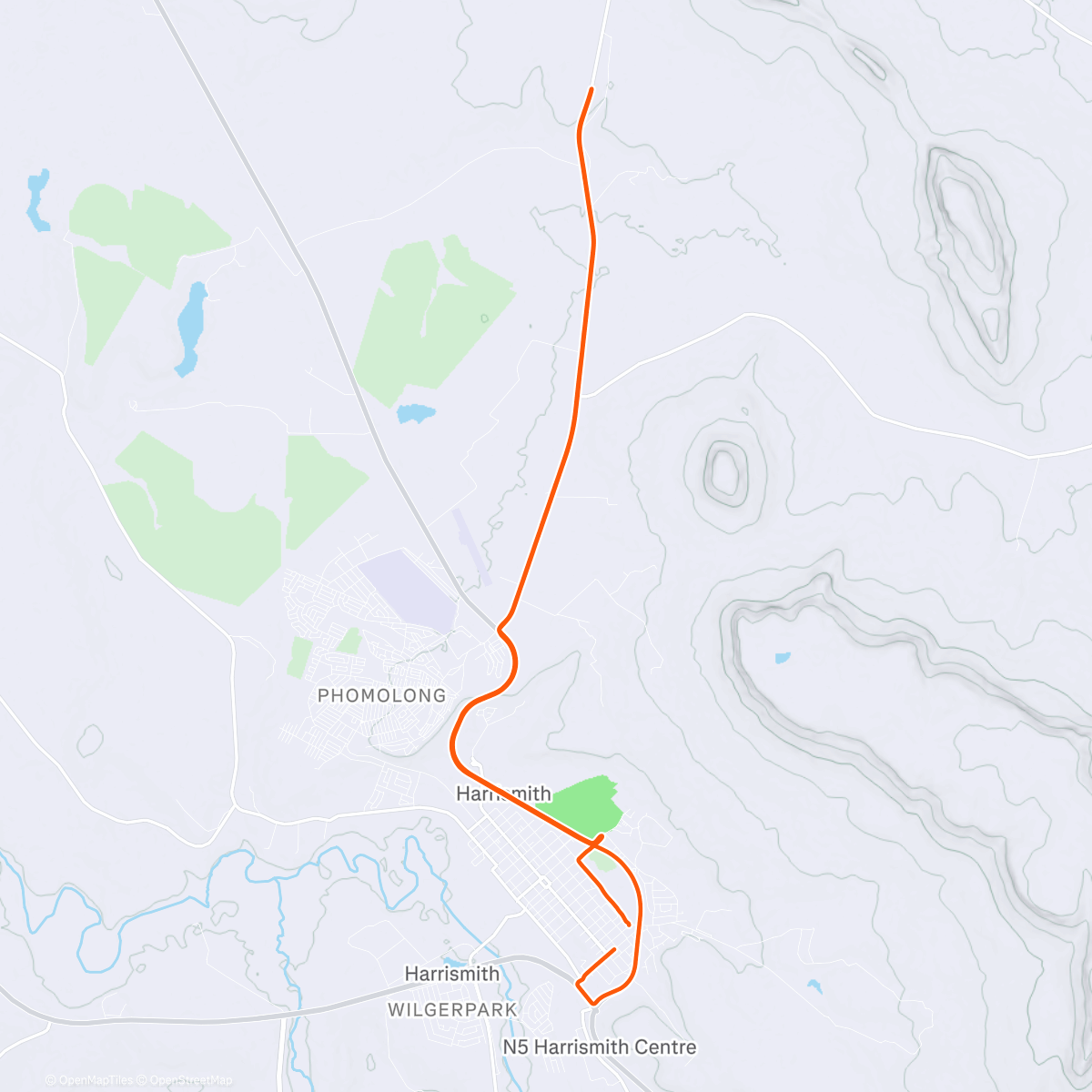 Map of the activity, Morning Mountain Bike Ride