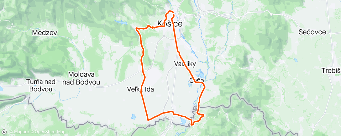 Mapa da atividade, KE-Valaliky-Zdana-Keked-Gombos-Saca-Bukovec-KE