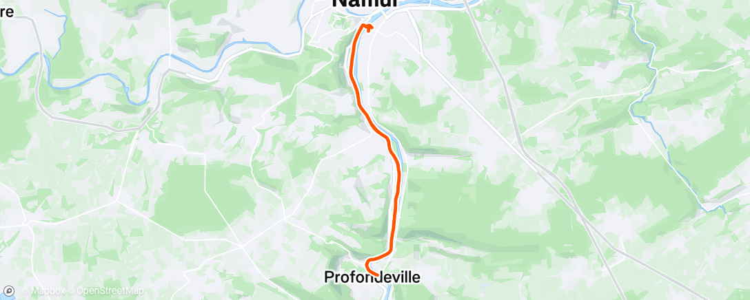 Map of the activity, Course à pied le matin