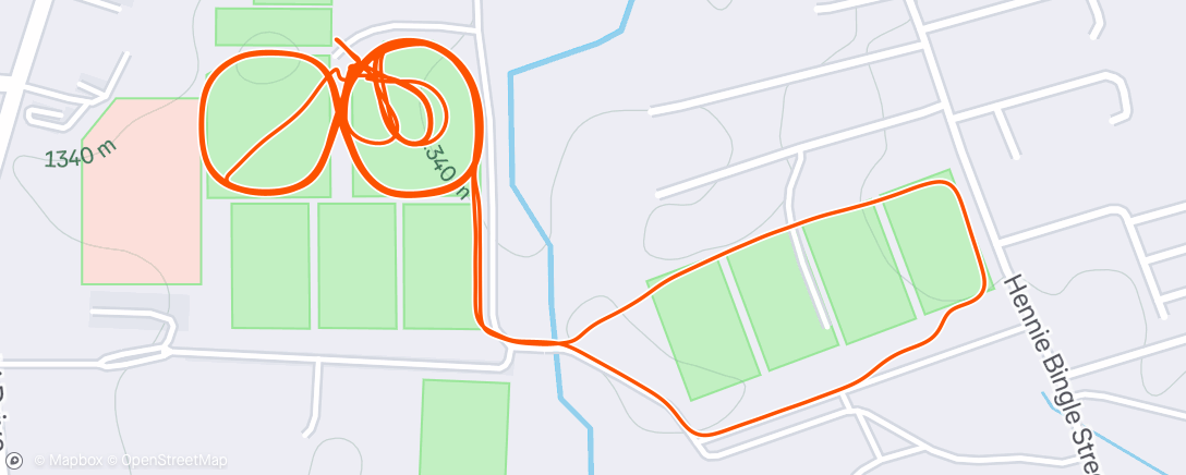 Map of the activity, Namiddagloop