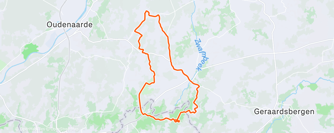 Map of the activity, Groen is grip