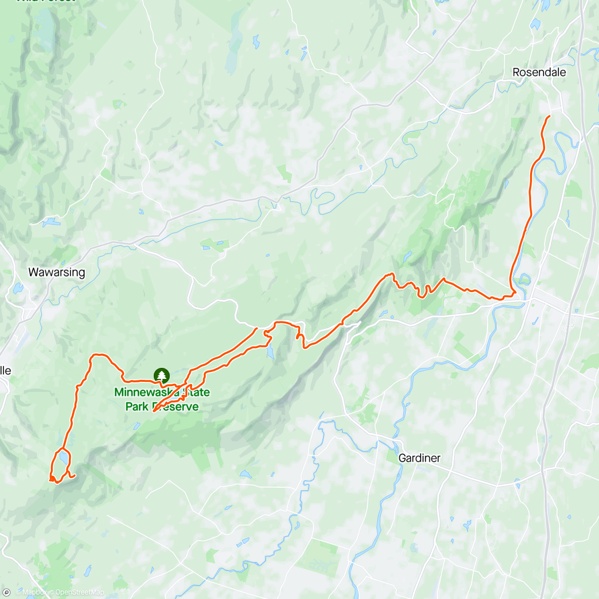 Mapa da atividade, Morning Gravel Ride to Ice caves.