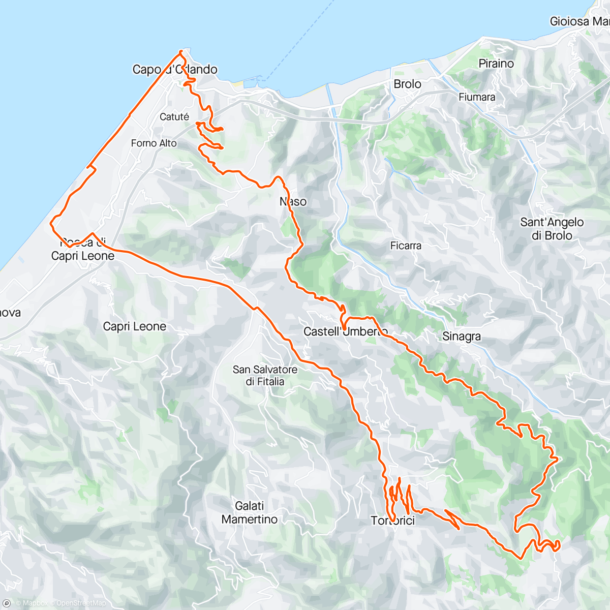 Map of the activity, Parco dei Nebrodi 👑