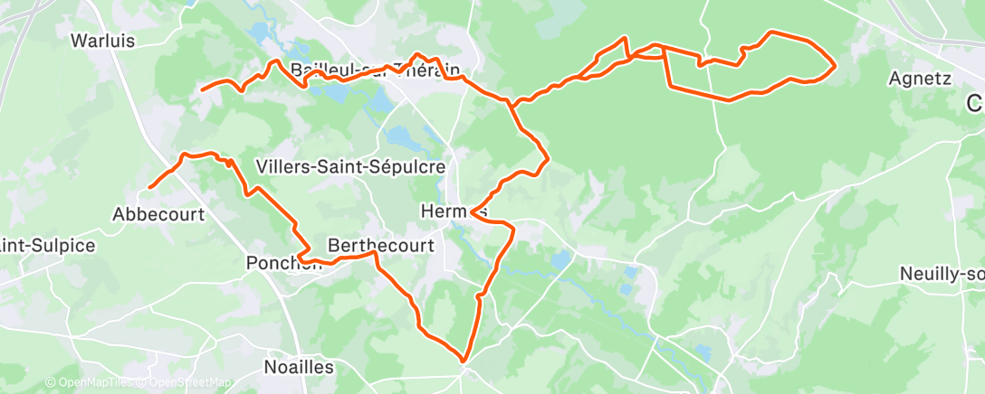 Map of the activity, VTT avec papa 😎