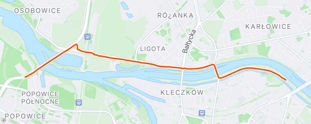 Map of the activity, Afternoon Ride