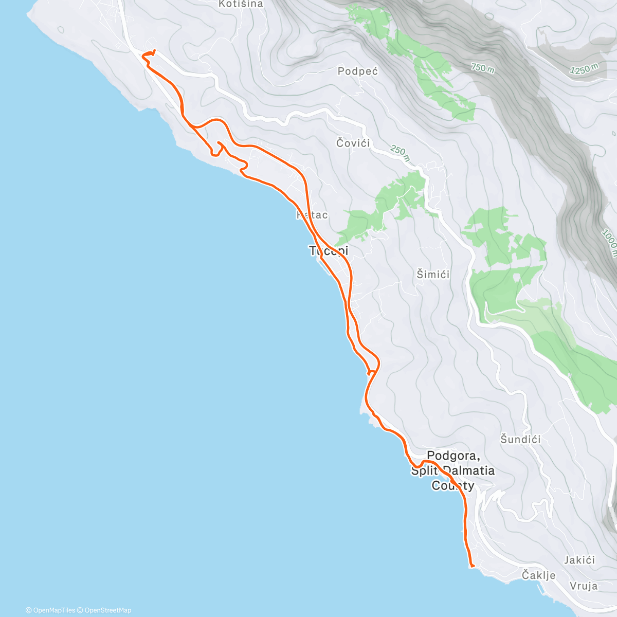 Карта физической активности (Bura bike detektor)