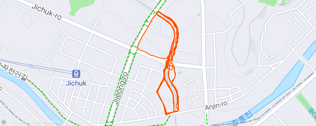 Map of the activity, Night Run