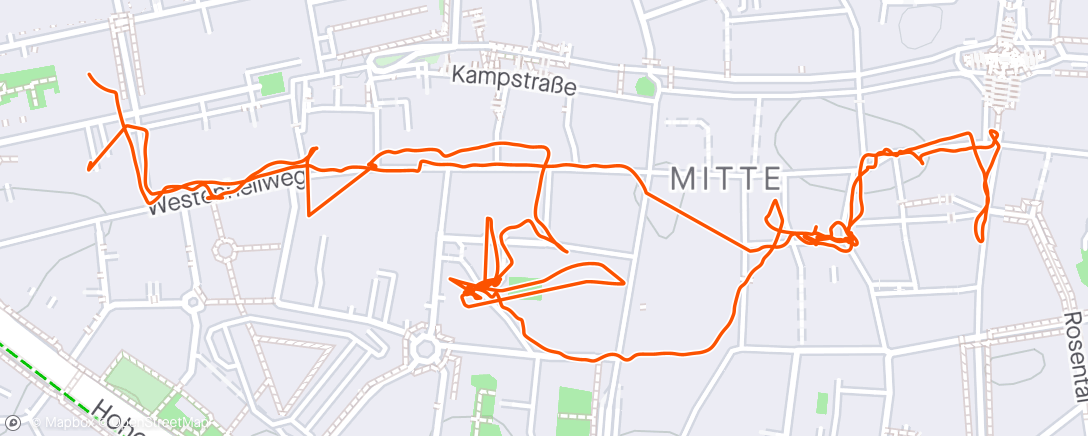 Map of the activity, Die Innenstadt erkunden