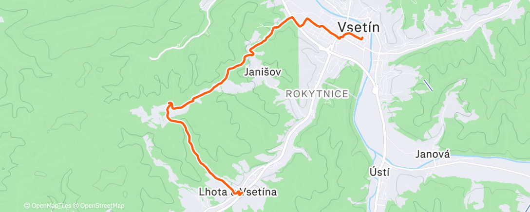 Карта физической активности (Vychazka se susedama ale pak spis beh dom)