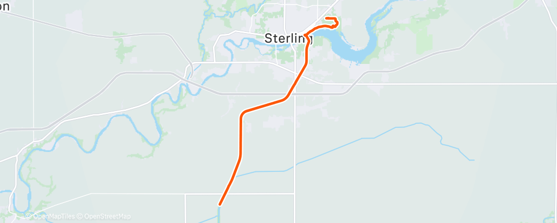 Map of the activity, Morning Run