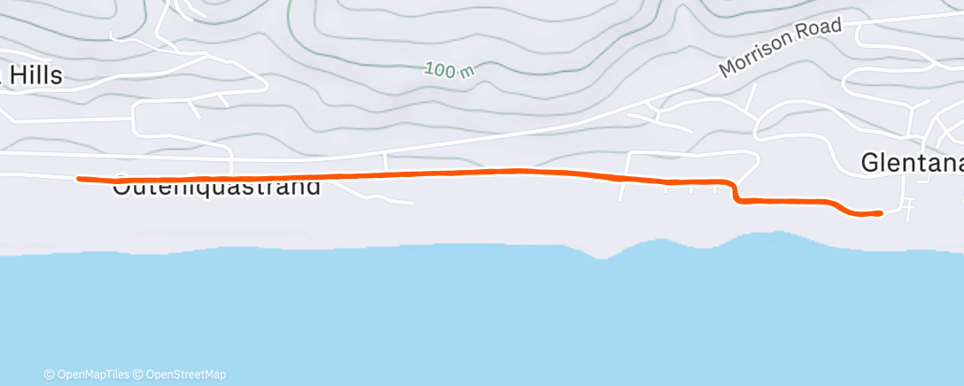 Map of the activity, Lauf am Morgen