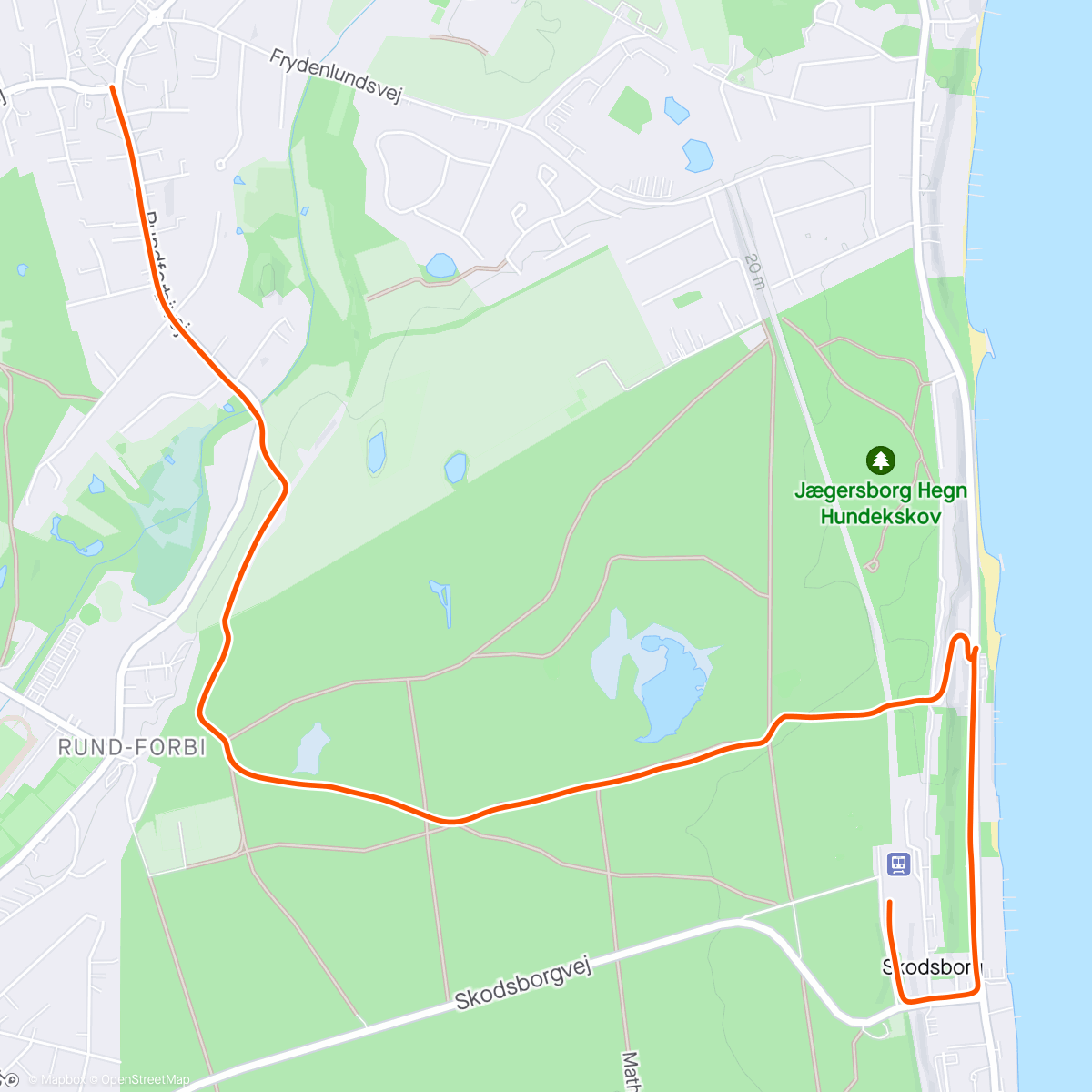 Map of the activity, Run to the station