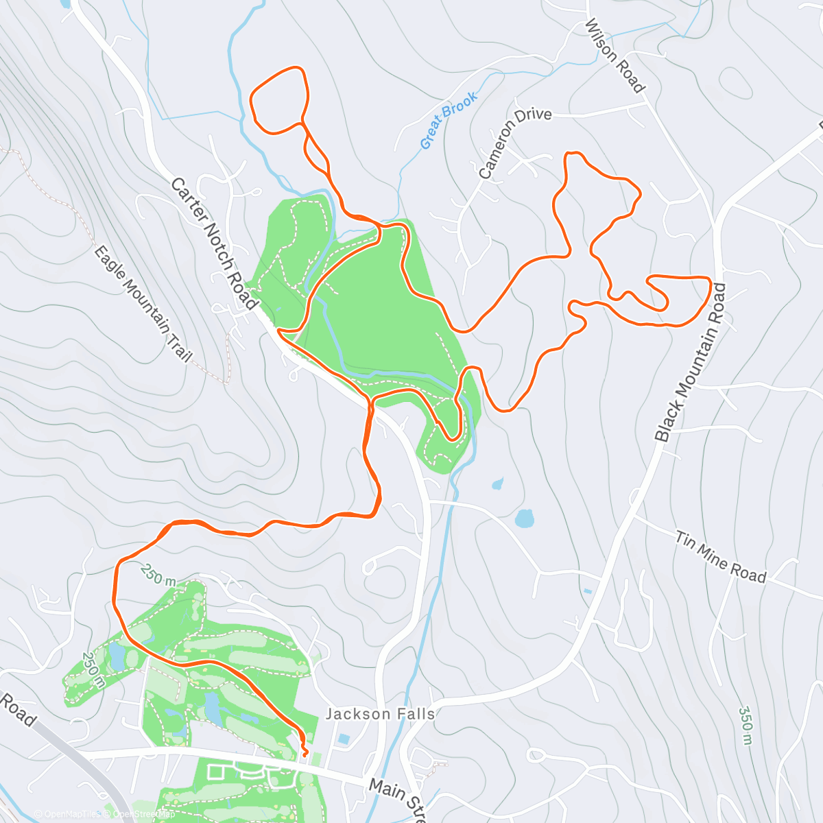 Map of the activity, Yodel, Wave, Eagle Fields Frolick