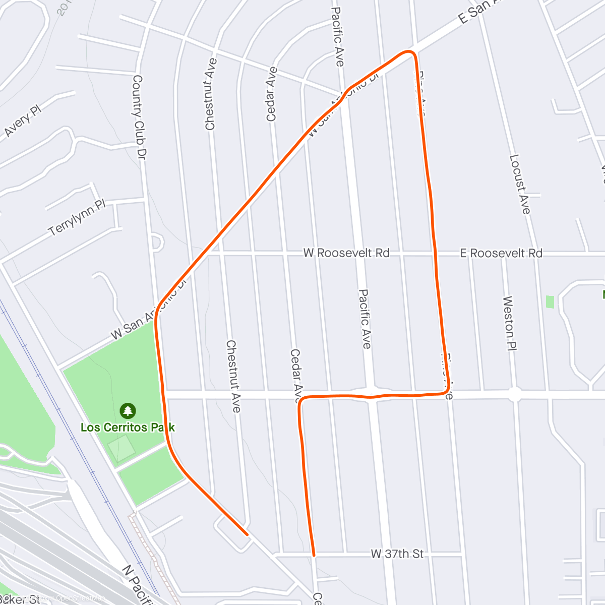 Mapa de la actividad (Evening E-Bike Ride)