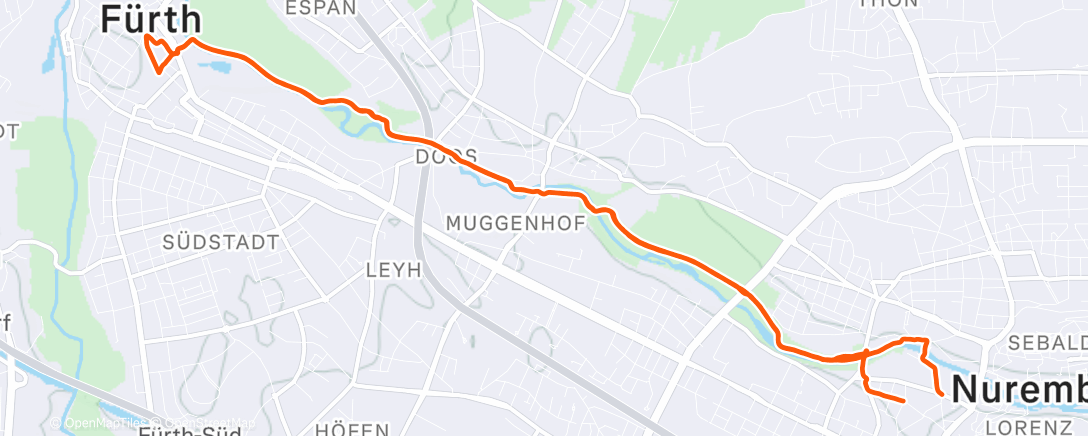 Map of the activity, Fahrt am Nachmittag