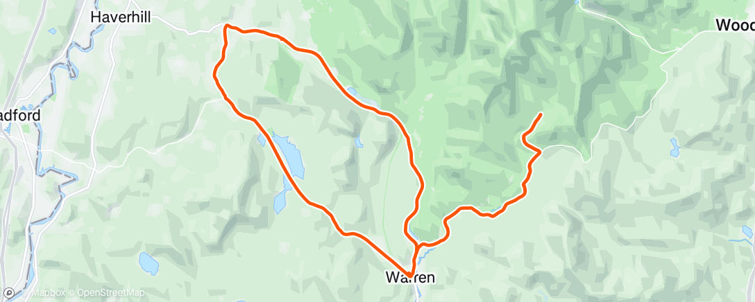 Map of the activity, Lunch Gravel Ride before fun times at Ravine Lodge 🤗