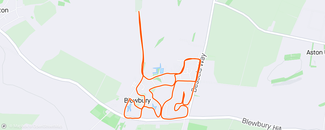 Map of the activity, Blewbury