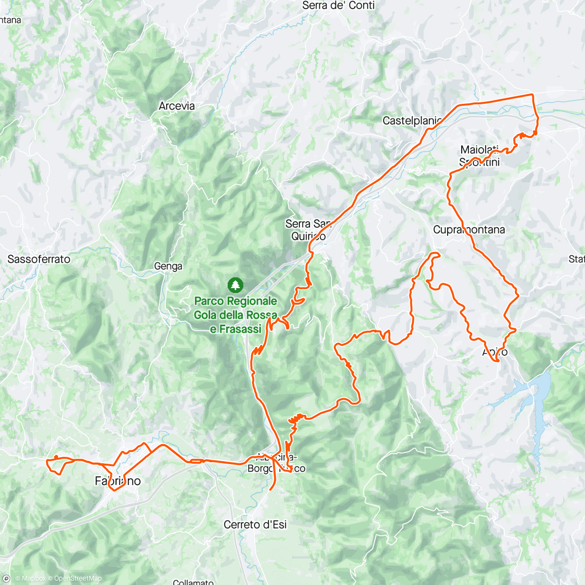 Map of the activity, Castelletta Cannone Porcarella
