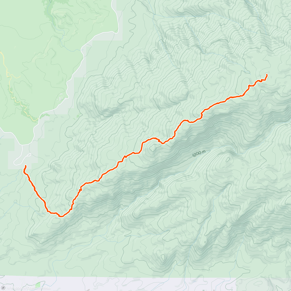 Map of the activity, Tanque Verde Ridge