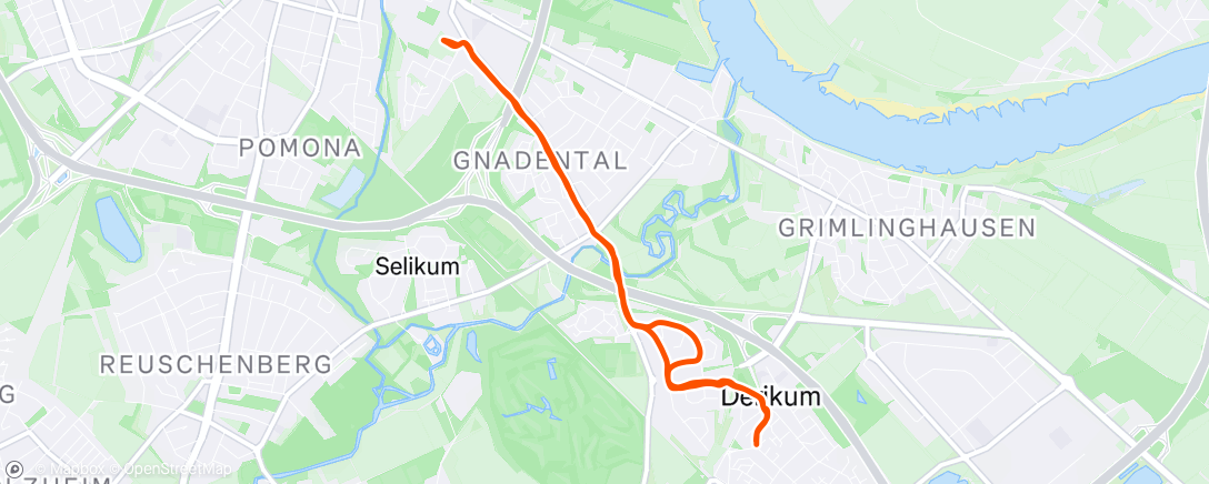 Map of the activity, Mittagswanderung
