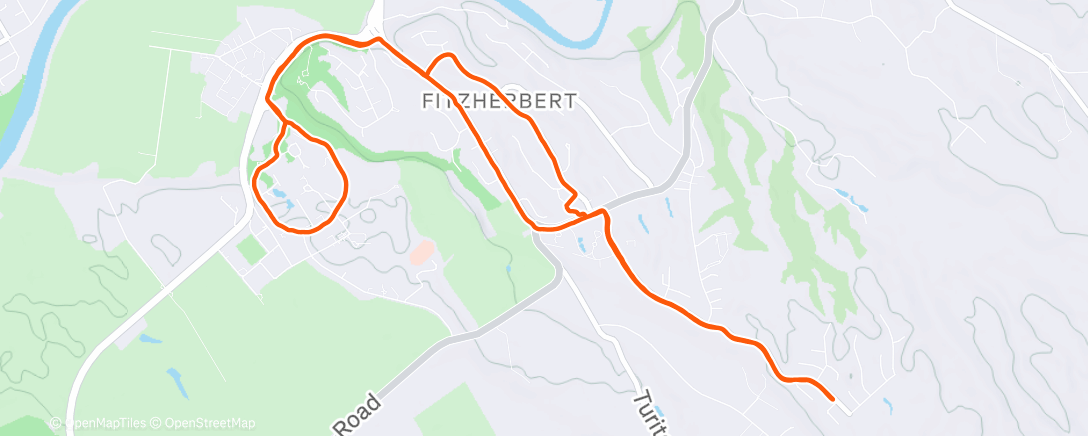 Map of the activity, Morning Run