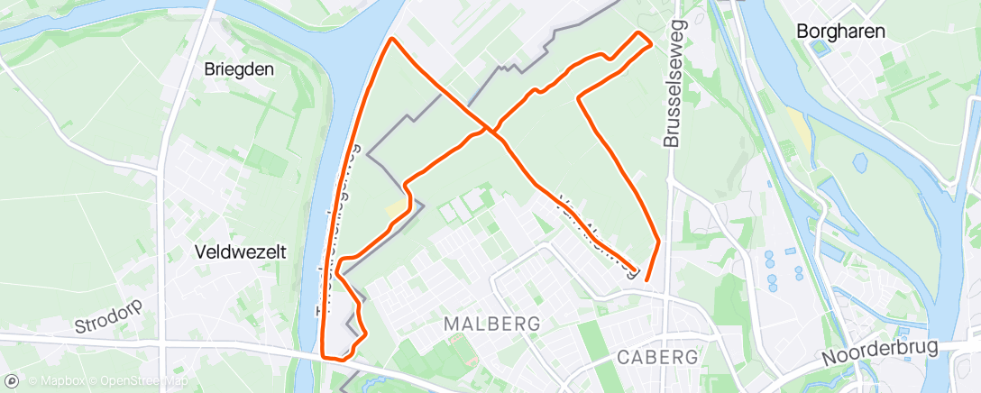 Map of the activity, Sunny Monday run 🏃🏽☀️