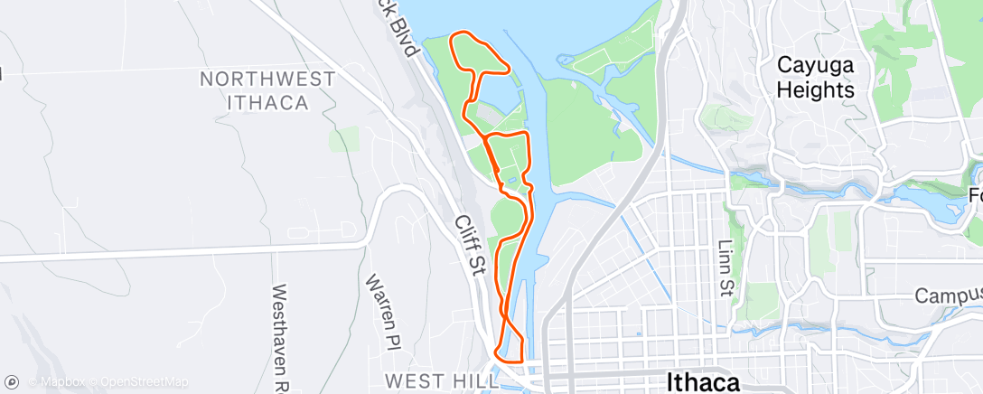 Map of the activity, FLRC Group Run