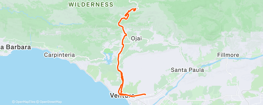 Map of the activity, Morning Ride