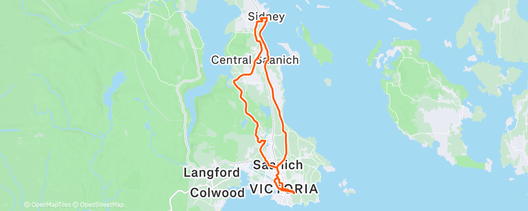 Map of the activity, Sidney loop with Joel & Tom