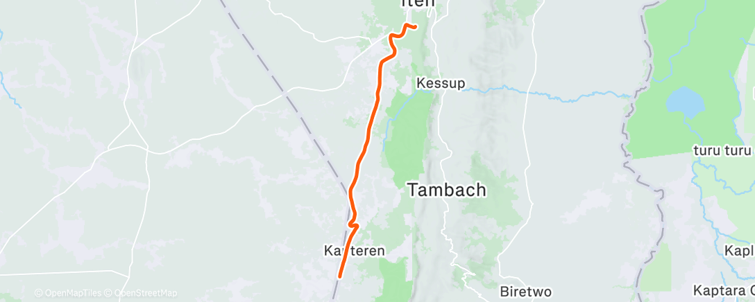 Map of the activity, Gravelbike met Tom