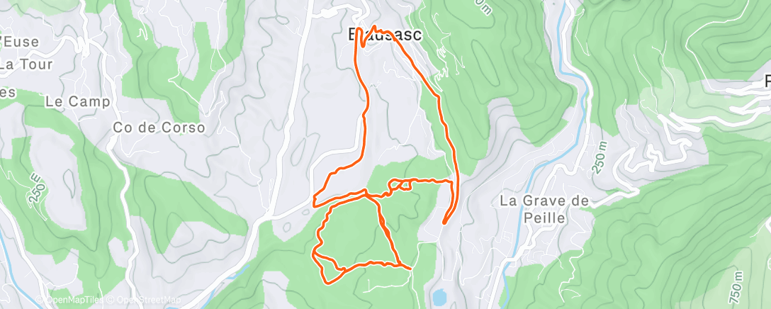 Map of the activity, 5min threshold intervals *5