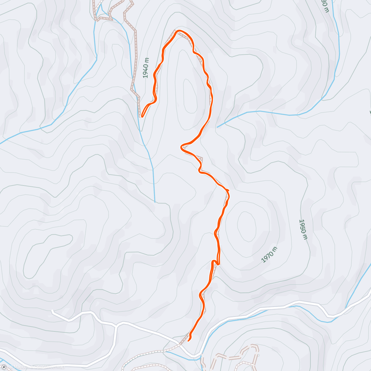 Map of the activity, Evening Run