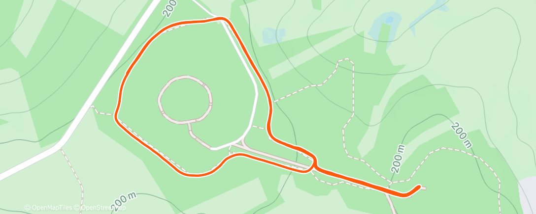 Map of the activity, Course à pied dans l'après-midi