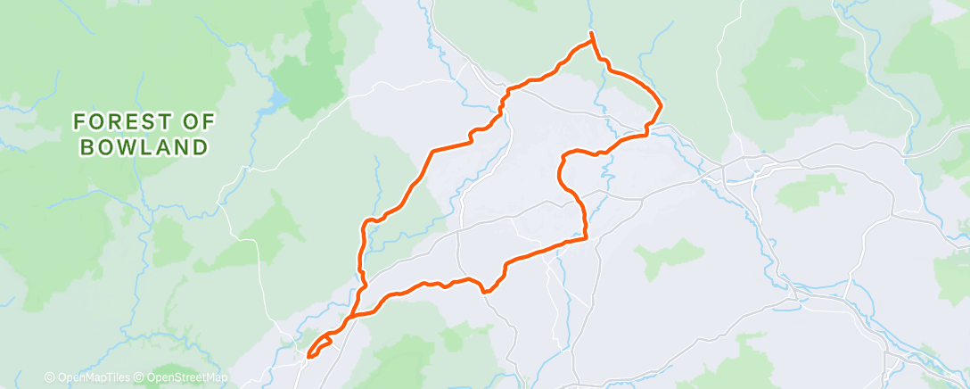 Map of the activity, GJ Christmas ride