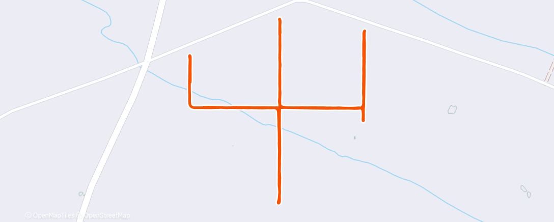 Map of the activity, Afternoon Run