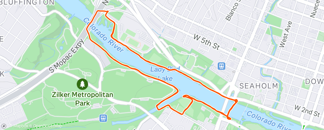 Map of the activity, Afternoon Run