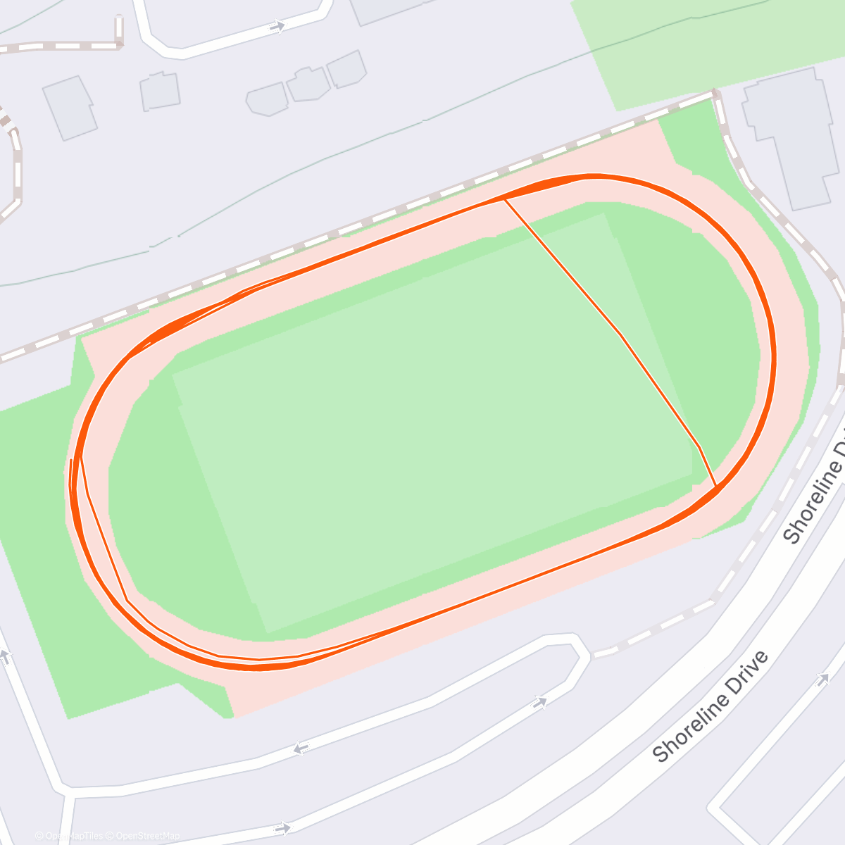Map of the activity, Track Session at SBCC 🏃🏻‍➡️☀️