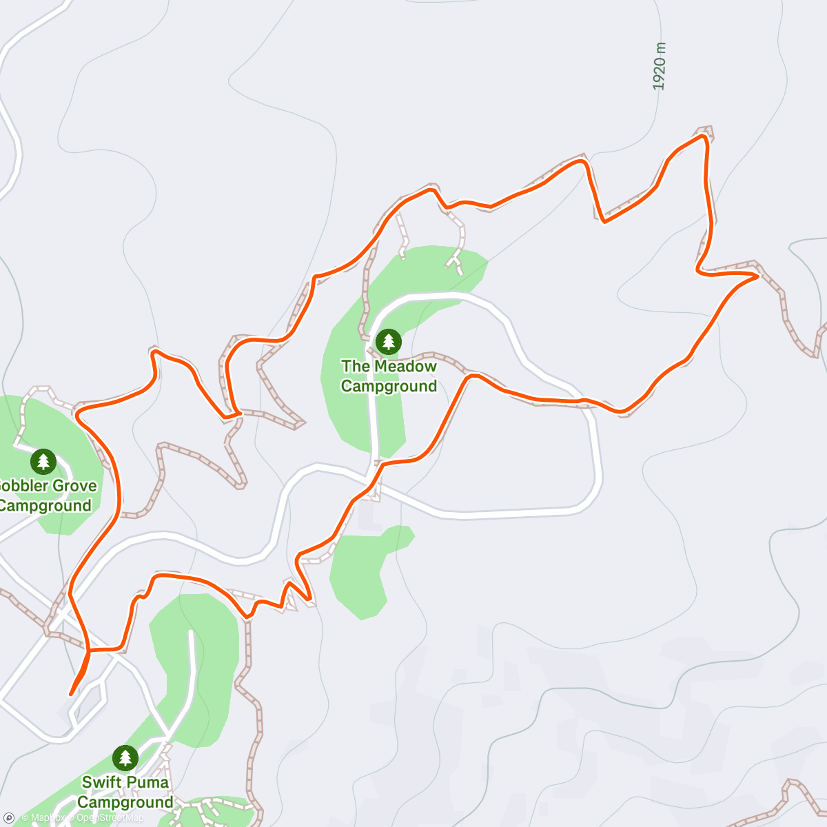 Map of the activity, Cheyenne mountain SP