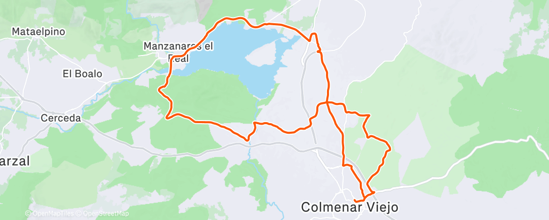 Mapa de la actividad (Bicicleta de gravilla matutina)
