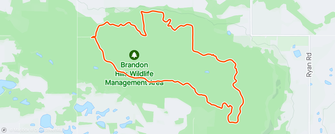 Map of the activity, Back to the hills