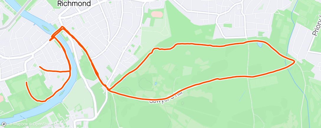 Map of the activity, 4k tempo in the middle