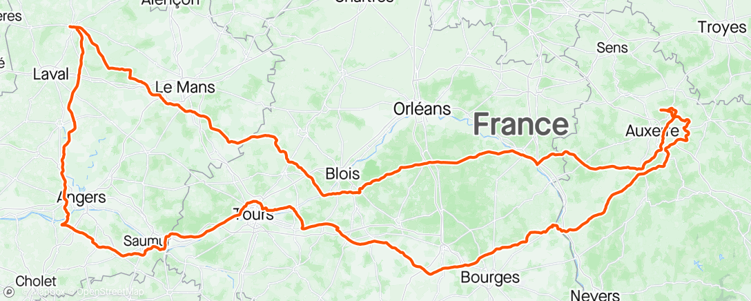 Map of the activity, Reco BRM 1000 Sur la route des vignobles 2éme édition